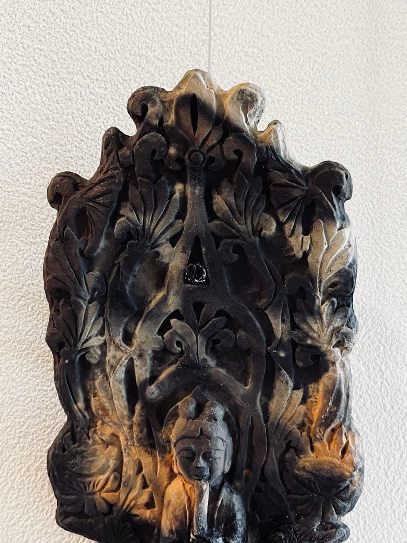 福森雅武掛け陶仏飛天「笛」白洲正子茶室伊賀焼