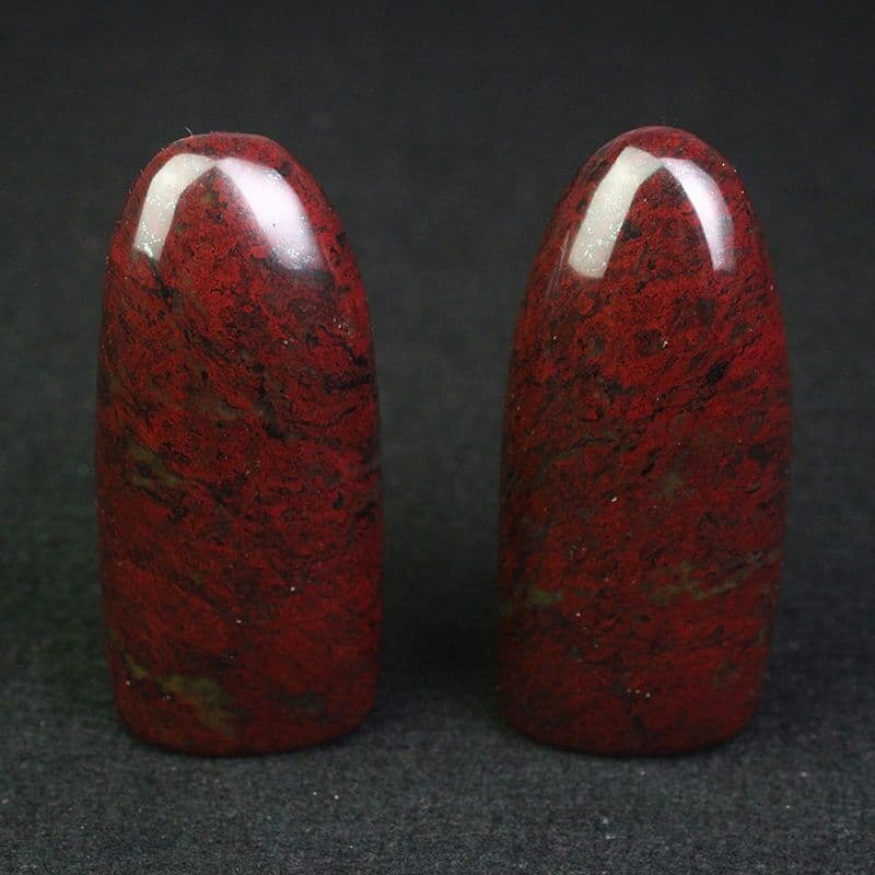 希少天然鶏血石 印章 篆刻 2枚印材6 希少天然鶏血石