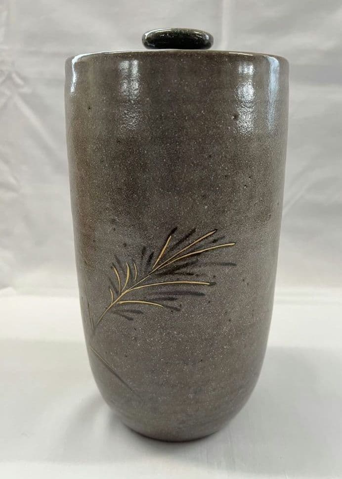 赫土地銹釉尾花画 水指 清閑寺窯 杉田祥平