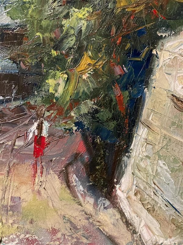 真作」作者不明 風景画 油彩画 額装 サイン有り F10号 風景画 油彩