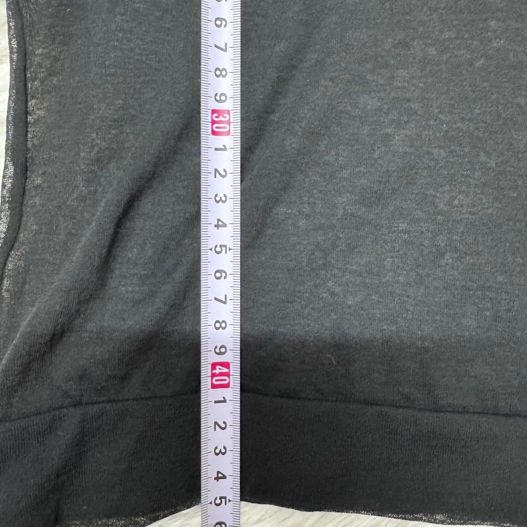 AURALEE オーラリー　ポロシャツ コットン　ブラック　黒　シアー