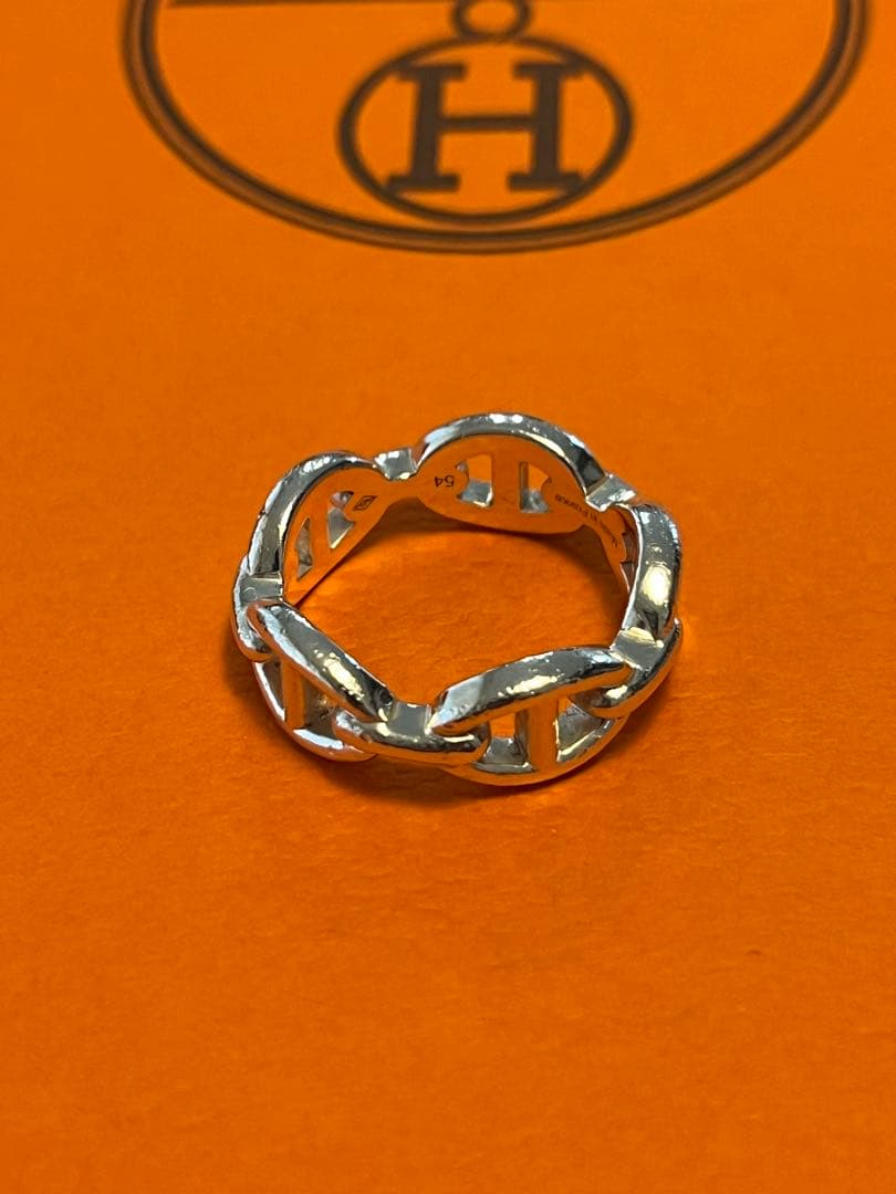 エルメス　シェーヌダンクル　アンシェネ　PM シルバー　リング