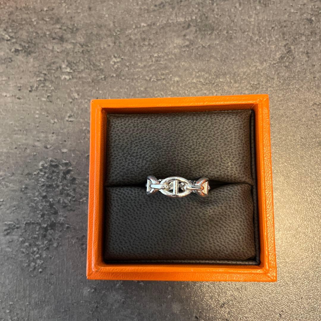 エルメス　シェーヌダンクル　アンシェネ　PM シルバー　リング