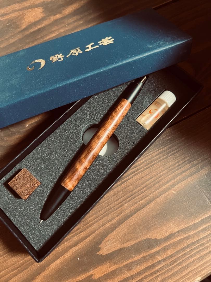 野原工芸 本花梨虎杢 シャーペン 金金具
