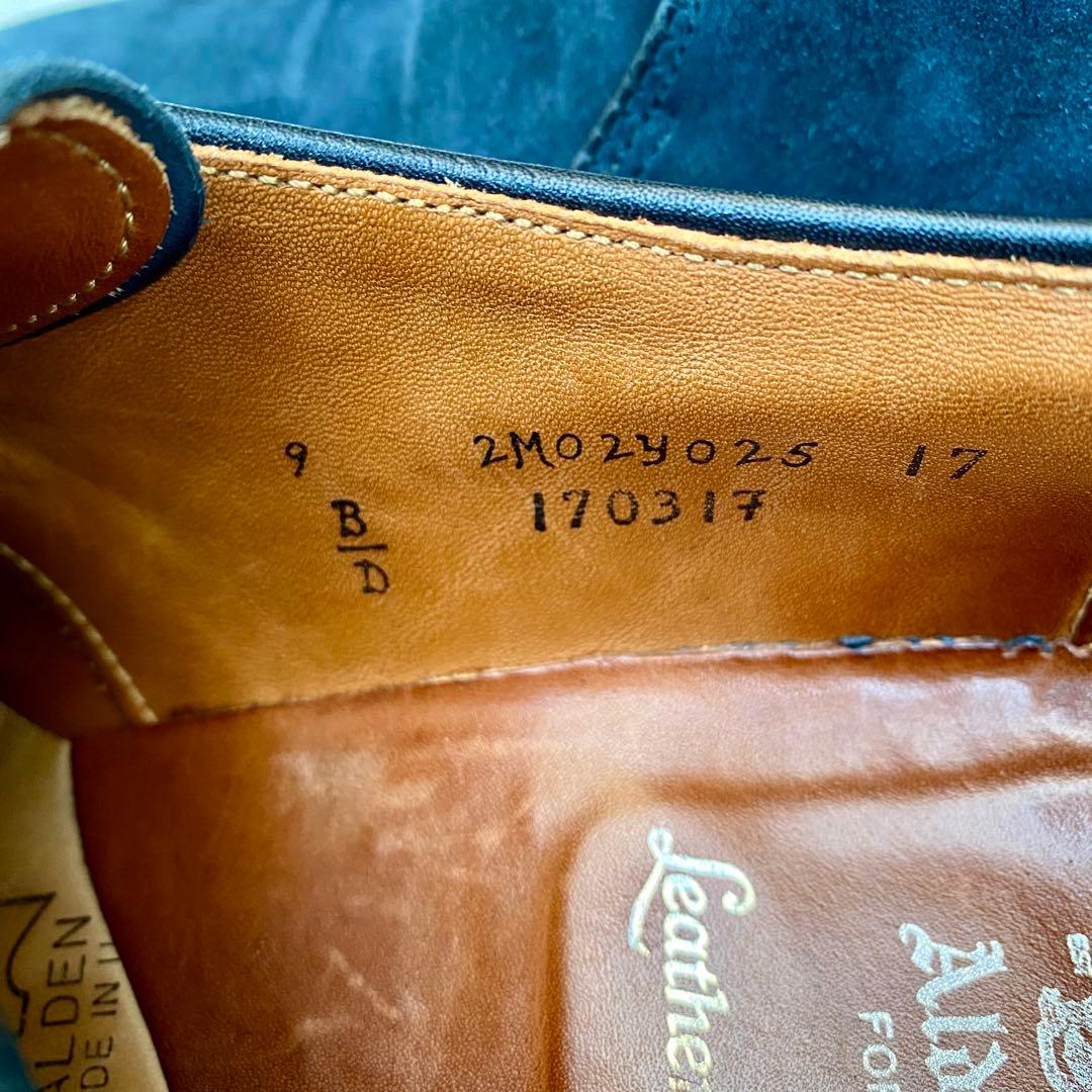 Alden17031F★サイズ9D★スエード★ネイビー★モンクストラップ