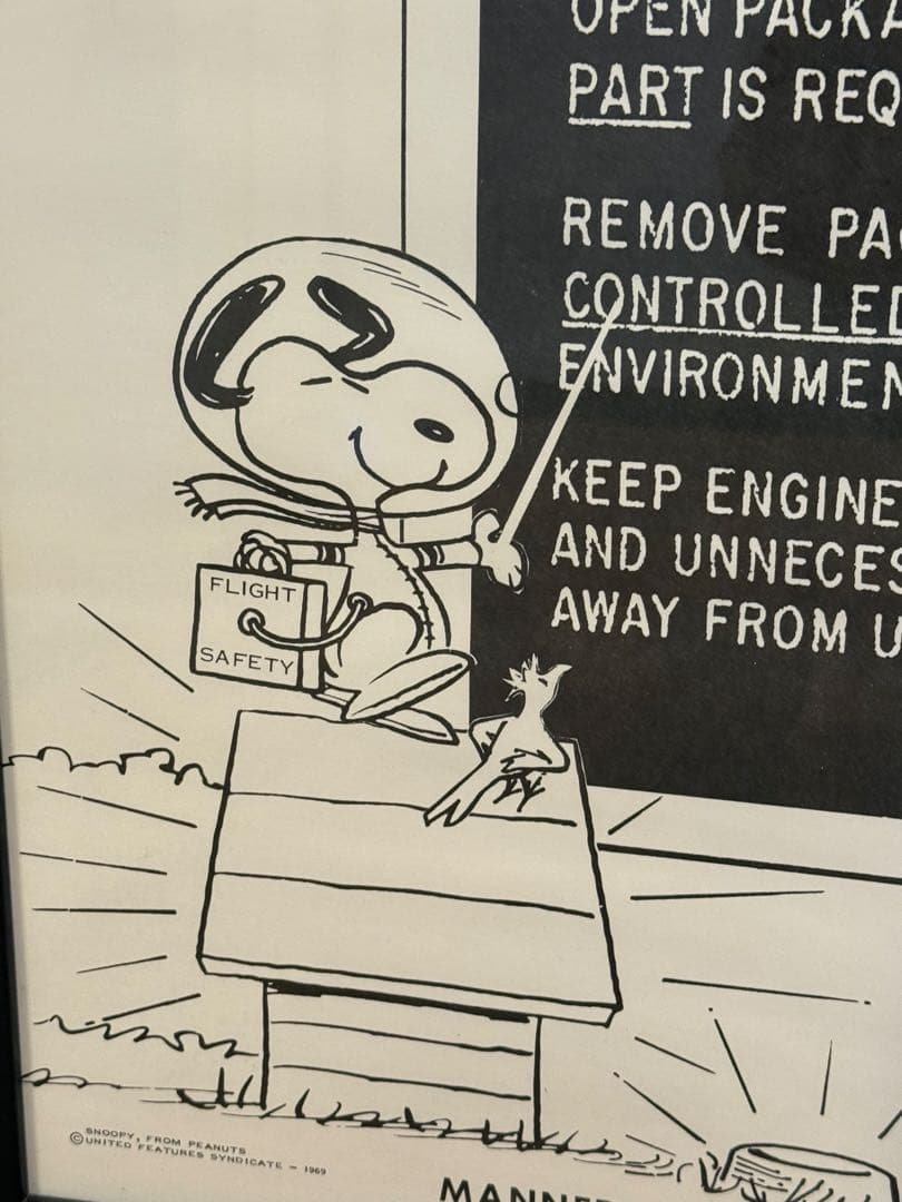 snoopy アストロノーツ NASA ヴィンテージ シルクスクリーン ポスター