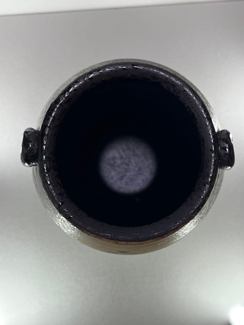 【信楽焼】金彩花絵長花入