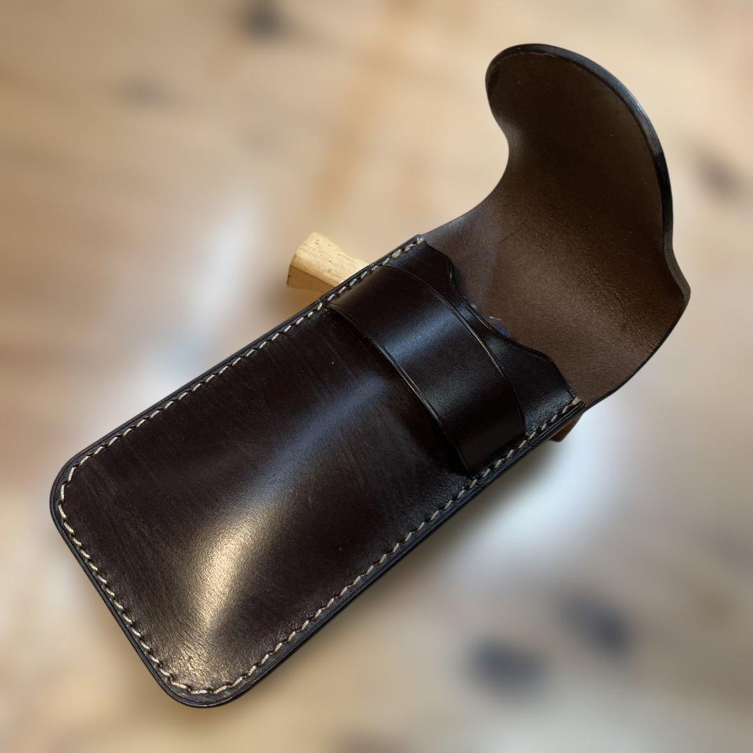 【ちよぴー様オーダー品】A5 ブックカバー レッド ブラウン ペンケース