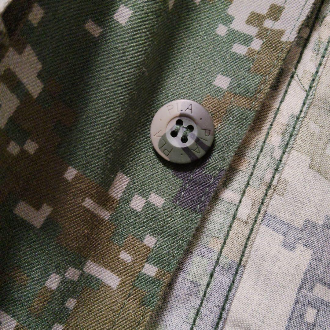 中国人民解放軍 07式林地迷彩服 実物 上下+戦闘服ズボン用ベルト