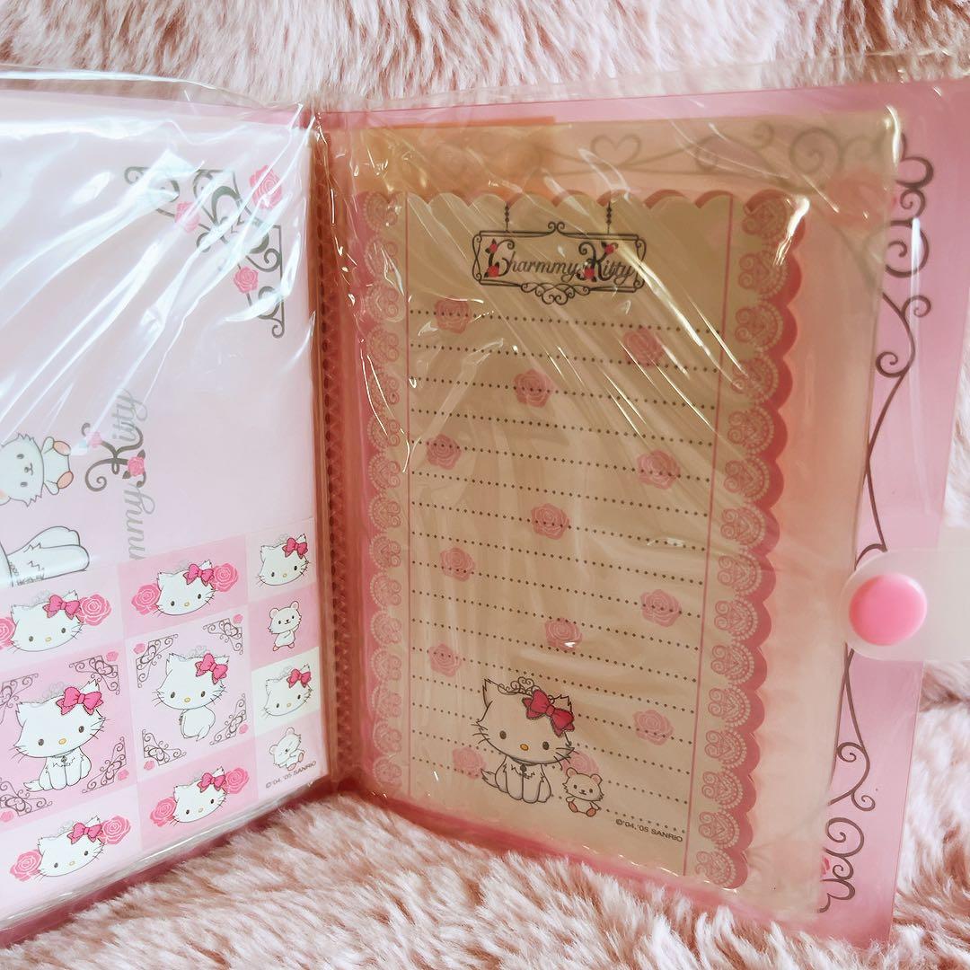希少レア　チャーミーキティ　レターセット　ケース　ティアラ　2005 サンリオ