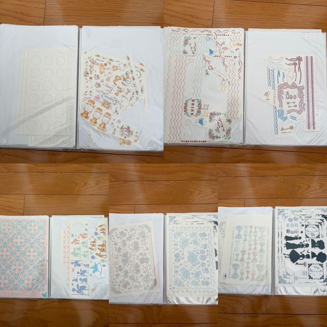 ポーセラーツ転写紙　 まとめ売りファイルセット