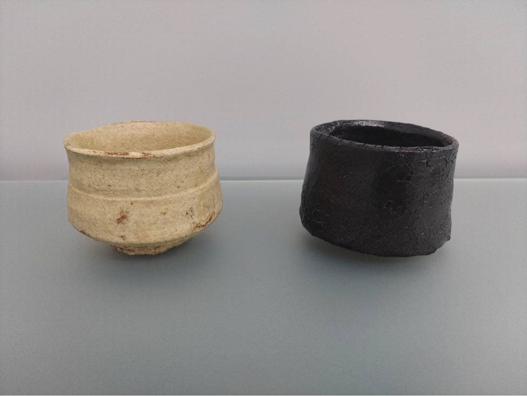 ぐい呑2セット　黄瀬戸ぐい呑・瀬戸黒ぐい呑