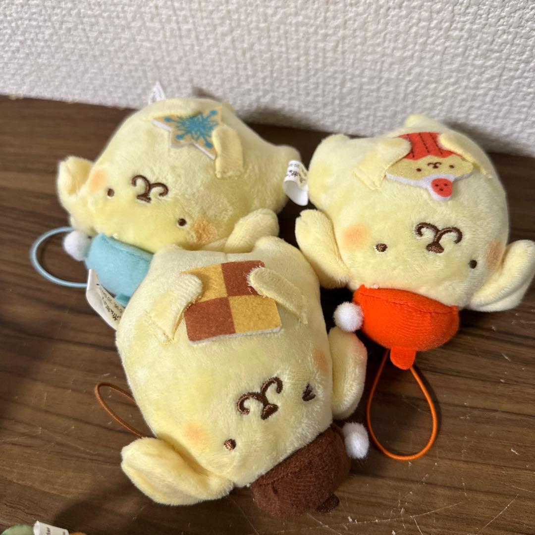 【希少・3個セット】　サンリオ　ポムポムプリン　冬のすいーつプリン　マスコット
