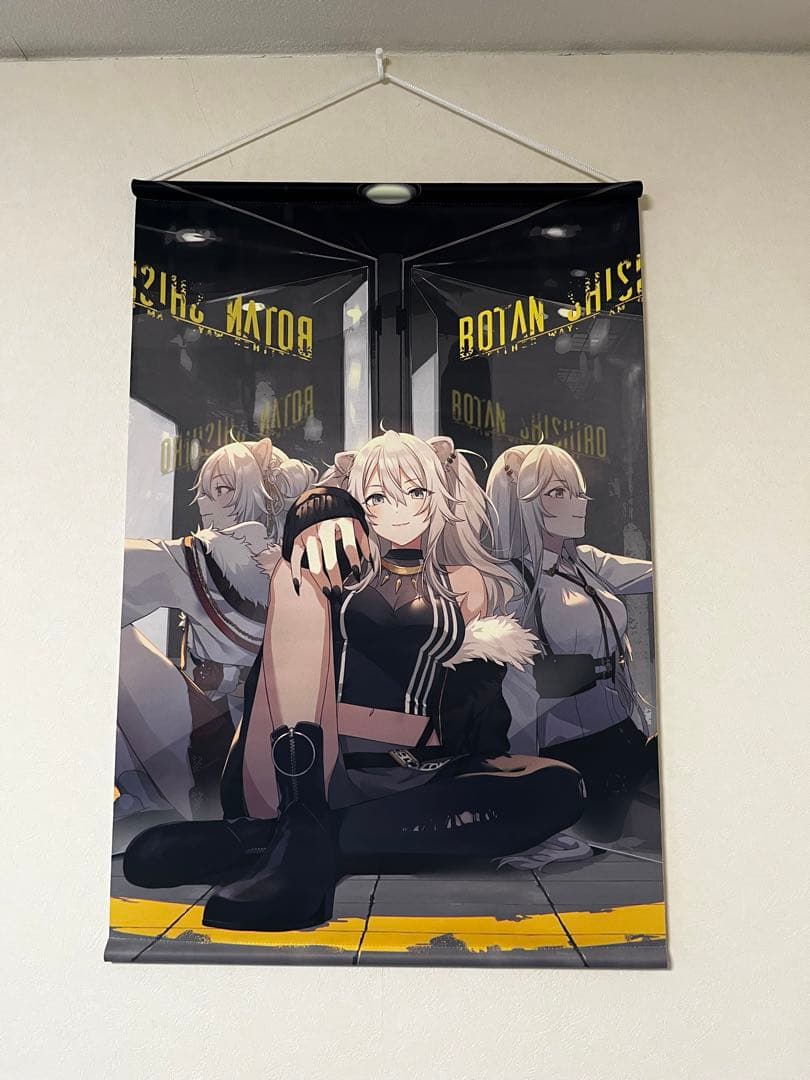 C100ホロライブ トマリ先生描き下ろし獅白ぼたん タペストリー