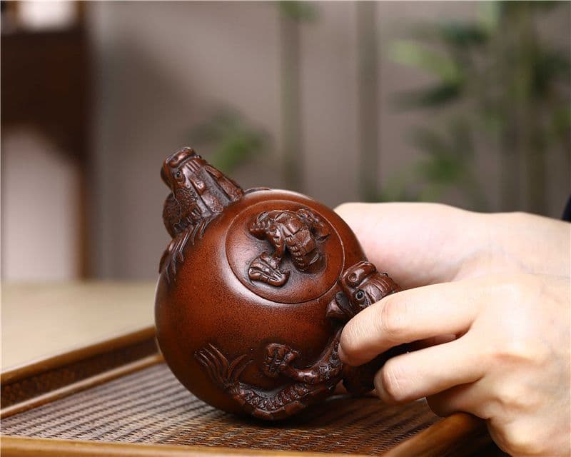 龍茶壺 中国古美術 宜興 紫砂壺・急須・茶道具