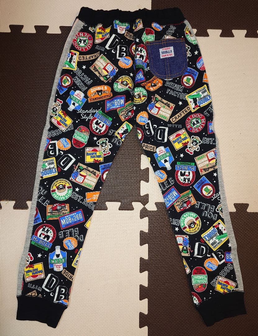 ダブルビー□カラフルパッチワーク風ロングパンツ□サイズ130