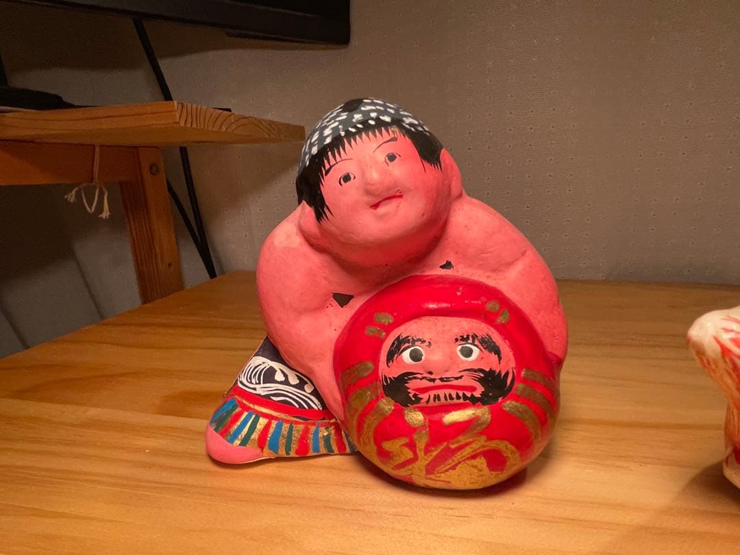 郷土玩具 中野土人形 4体セット 【奈良久雄】 うち1体サイン入り！