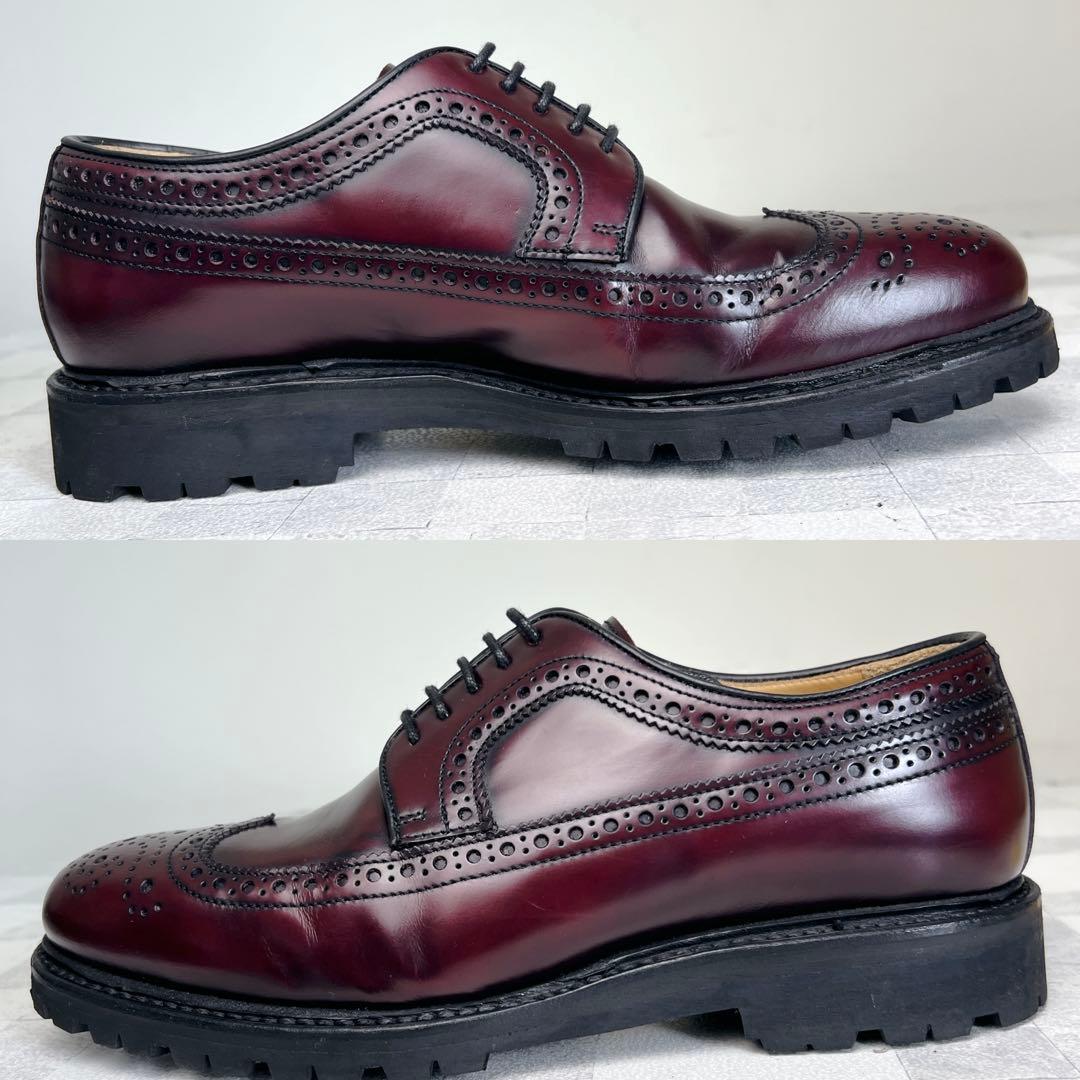 美品 BERWICK バーウィック ウイングチップ メダリオン 25.5cm