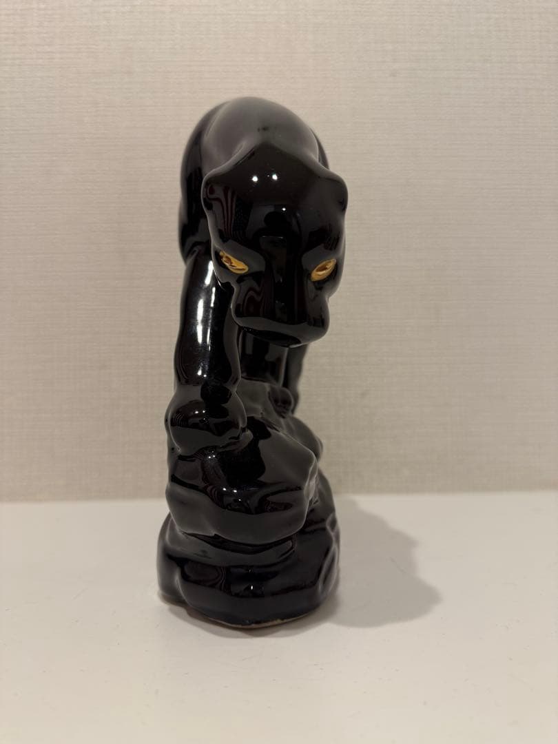 ☆セラミック☆黒豹☆置物☆ブラックパンサー☆工芸品☆インテリア☆