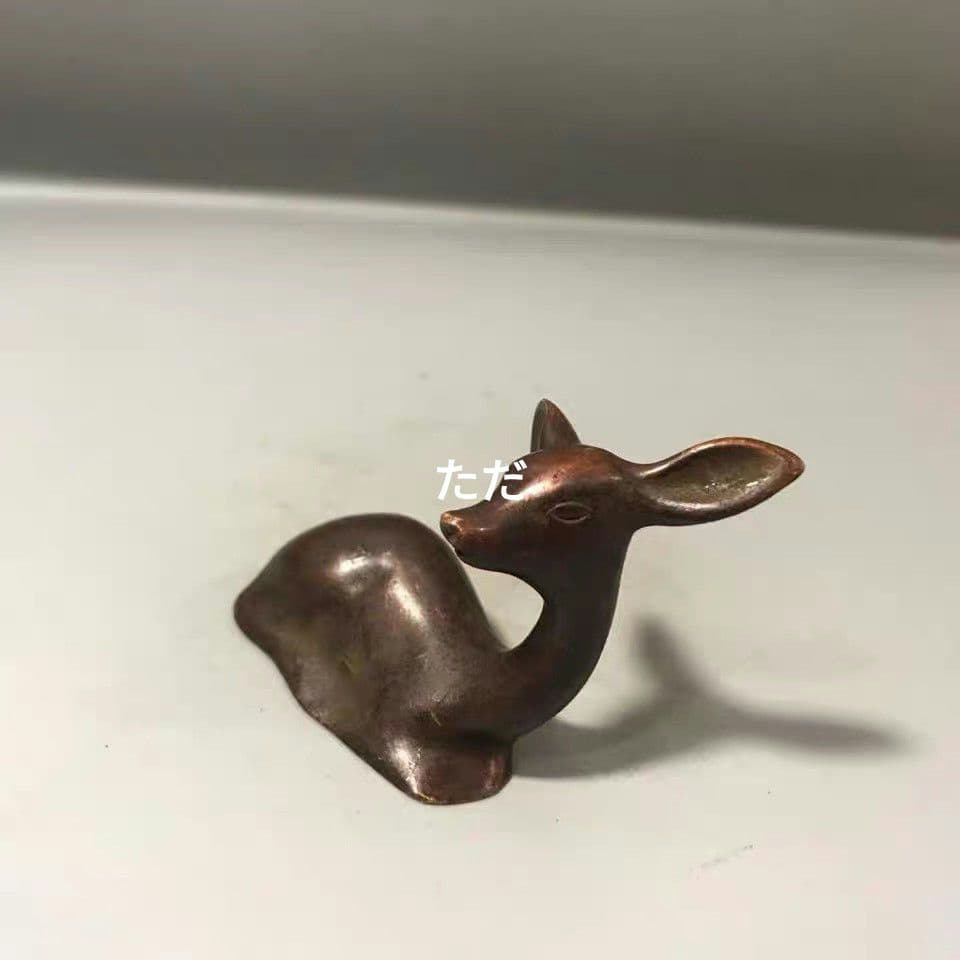 銅 細工 鹿 文鎮 筆架 文房具 茶道茶寵 装飾品 工芸品 置物 - メルカリ