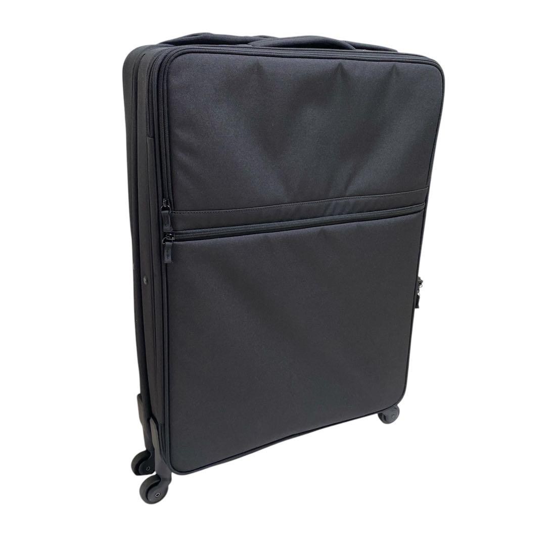 無印良品 半分の厚みで収納できるソフトキャリーケース（XL） 黒