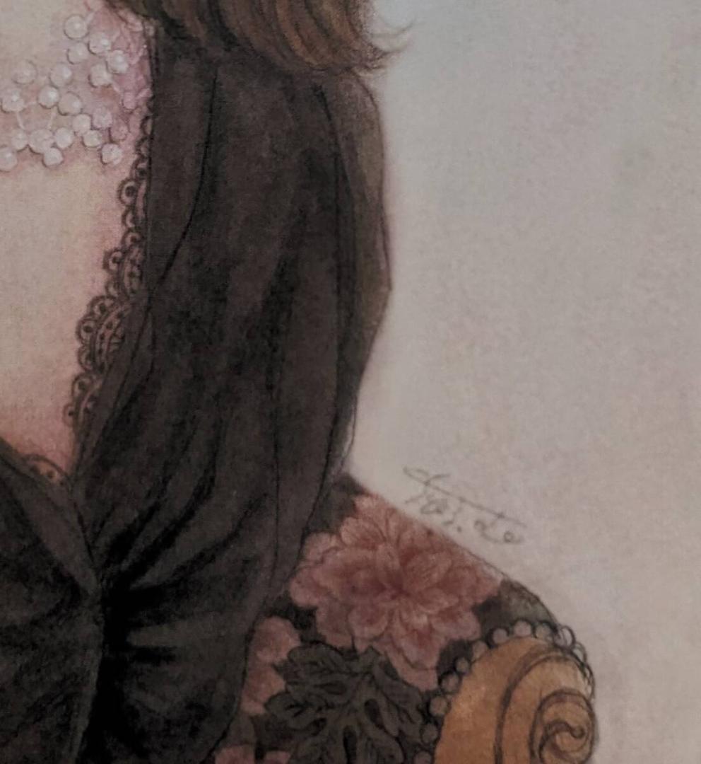 むらまつちひろ、「脳しんとう」、希少画集・額装画、日本製・新品額縁