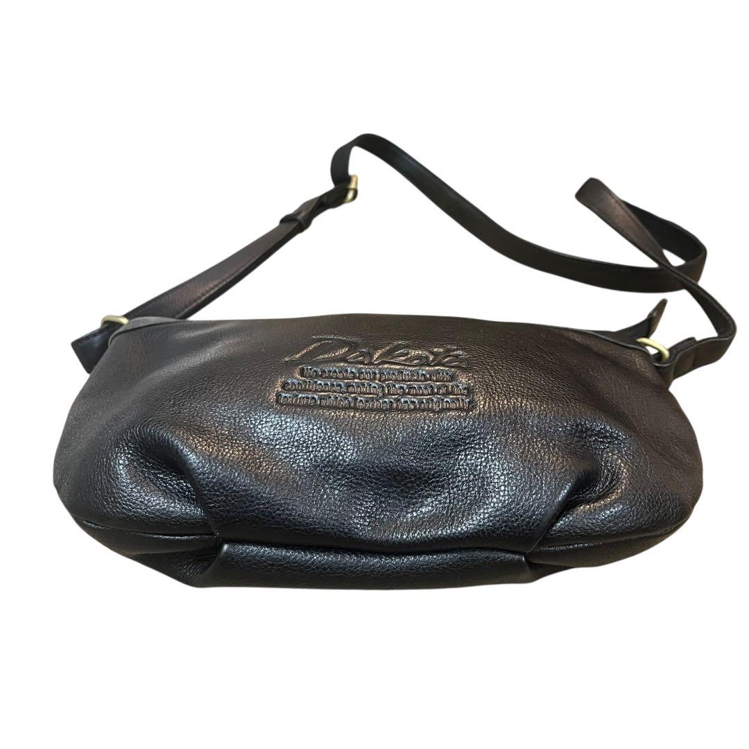 【ほぼ未使用】ダコタ ショルダーバッグ ジェントリー レザー ブラック 斜め掛け