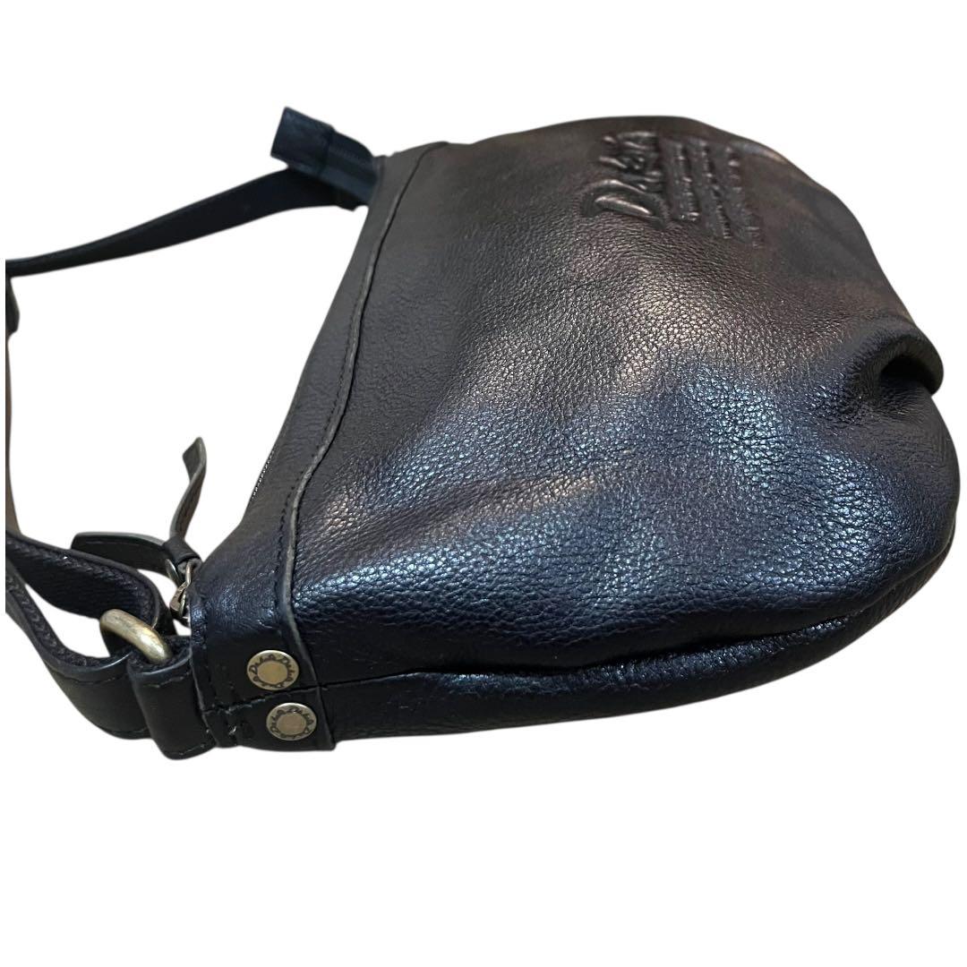 【ほぼ未使用】ダコタ ショルダーバッグ ジェントリー レザー ブラック 斜め掛け