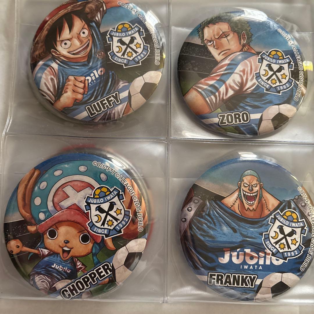 ワンピース Jリーグコラボ缶バッジ6種セット ジュビロ磐田 オマケ付き