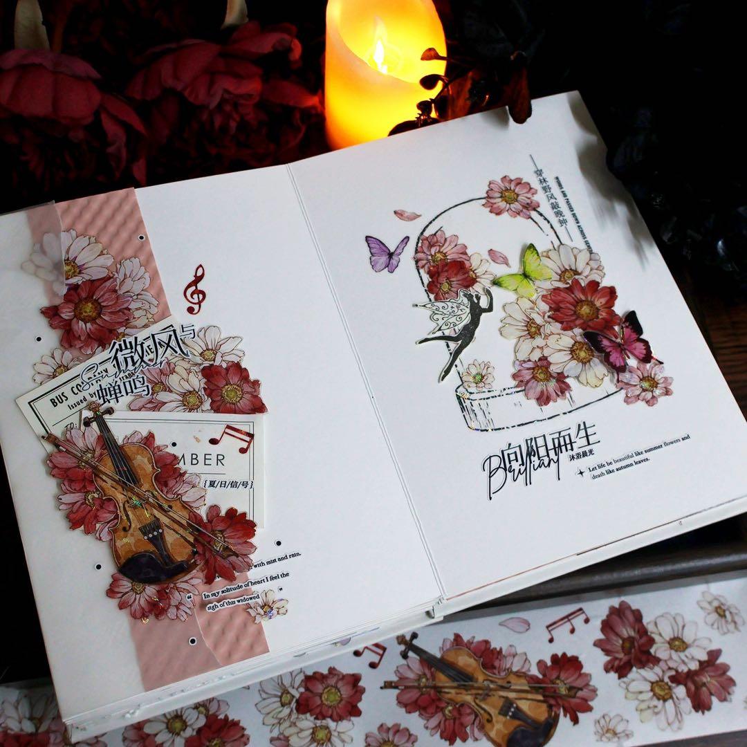 繁花文创《暖菊》海外マスキングテープ　マステ 【2659】