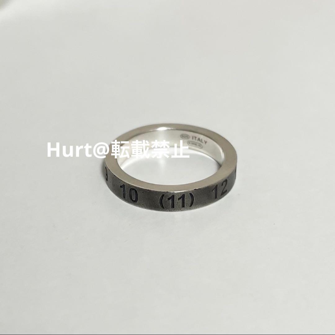【新品外箱あり】メゾンマルジェラ ナンバリング リング 19号相当 汚し加工