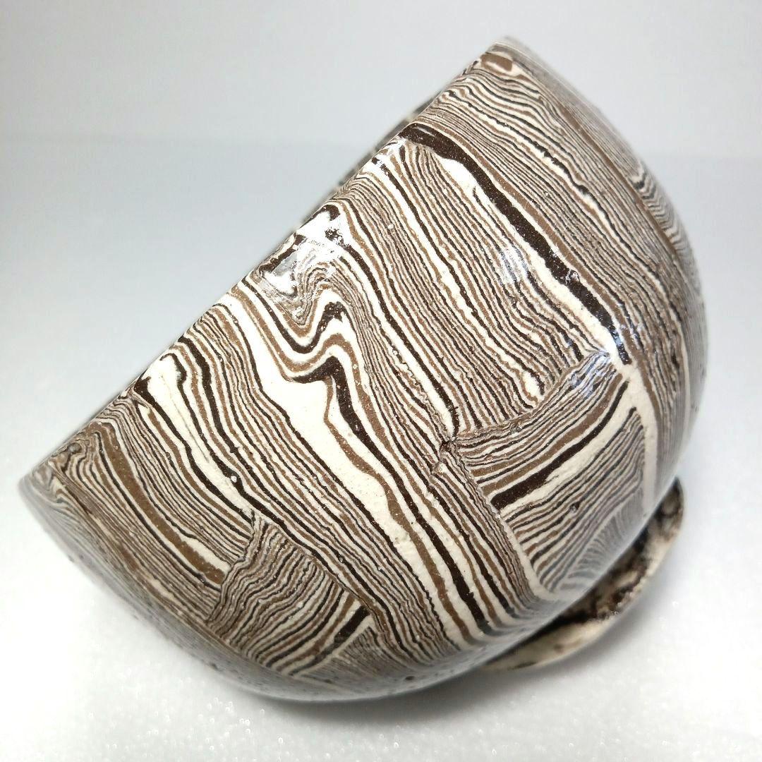 茶道具火色茶盌銘大原路ト号山田健吉作妙玄斎書付栞共箱S269CW