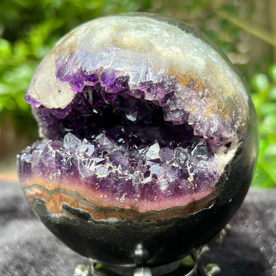 ✳️☆美濃紫が際立つ☆究極美麗濃紫 笑口☆アメジスト 笑口