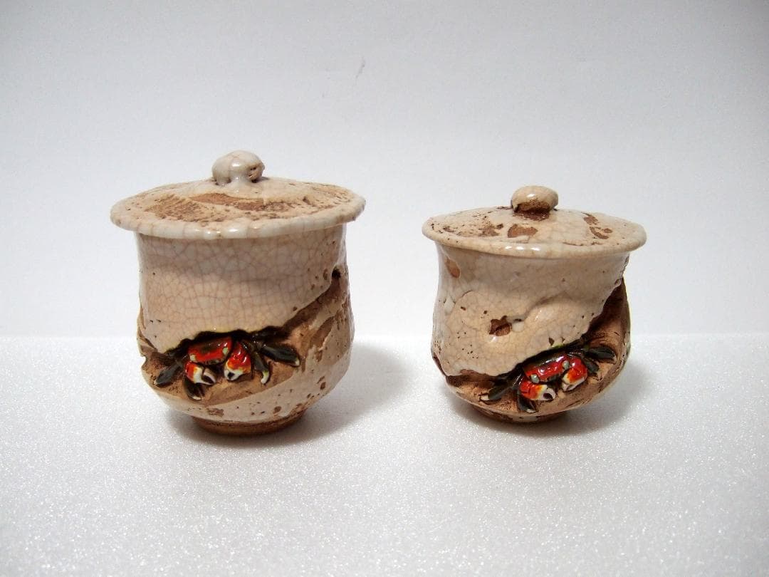 天神蟹蟹細工壺