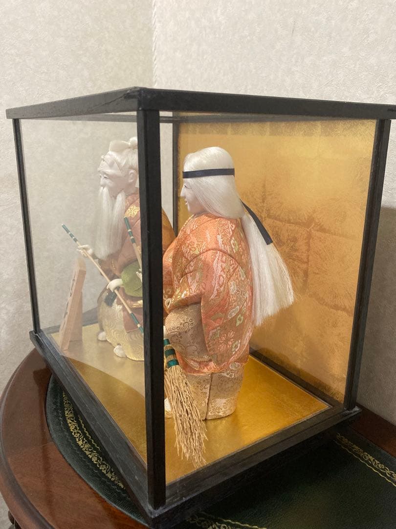 ガラスケース入り 高砂人形 伝統工芸 芳俊作 木目込人形 - メルカリ