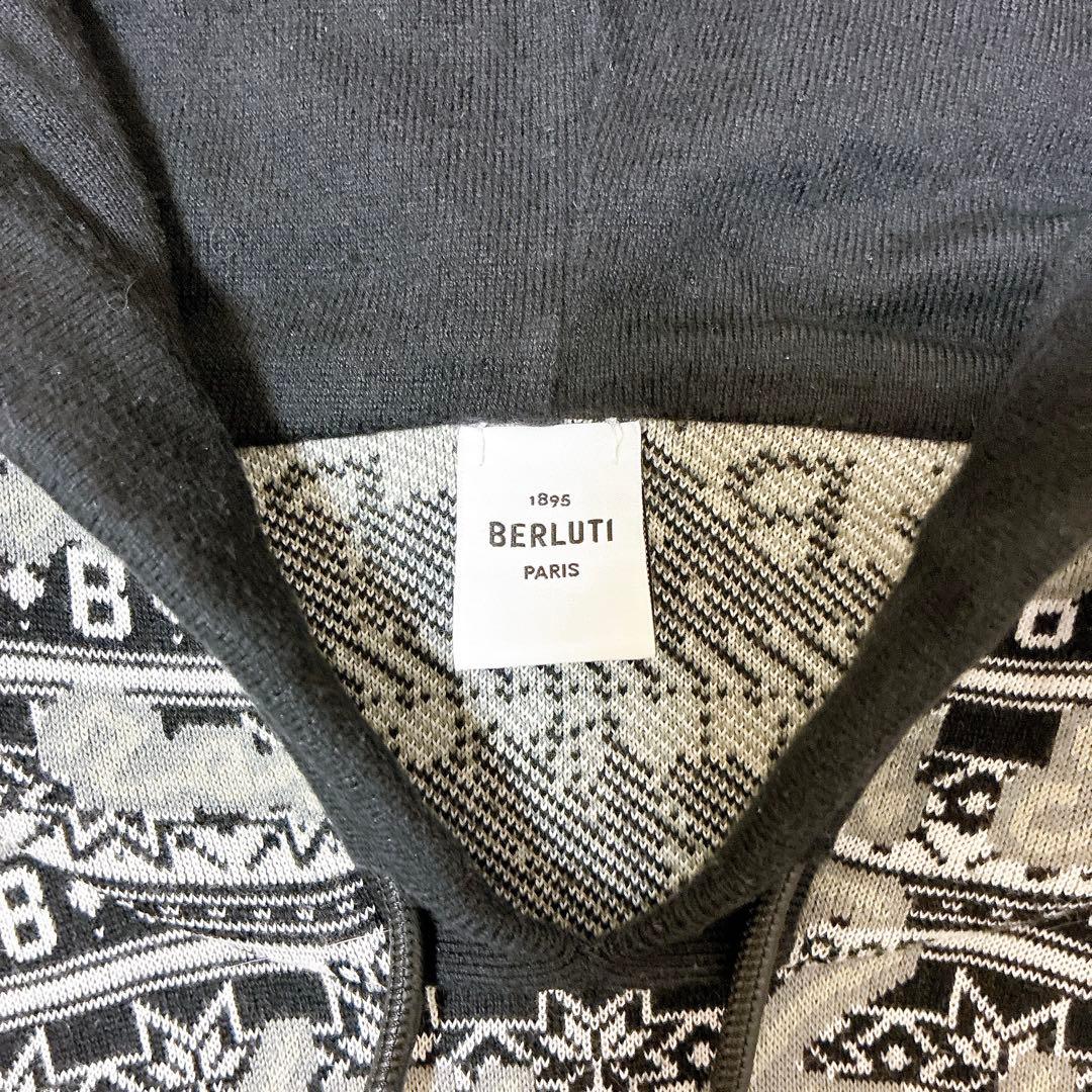 【ベルルッティ】幾何学模様 フード付きパーカー