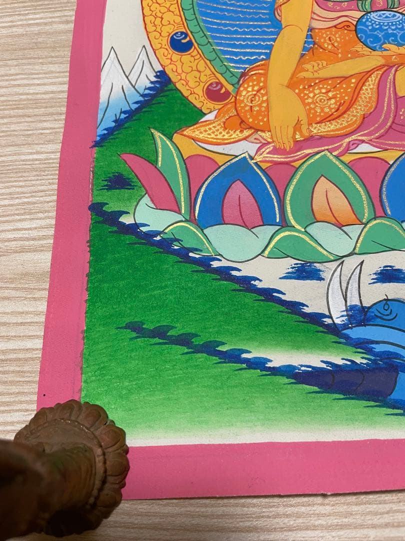 《 チベット密教　1点物 》 手描き　曼荼羅　釈迦　仏陀　仏教　密教