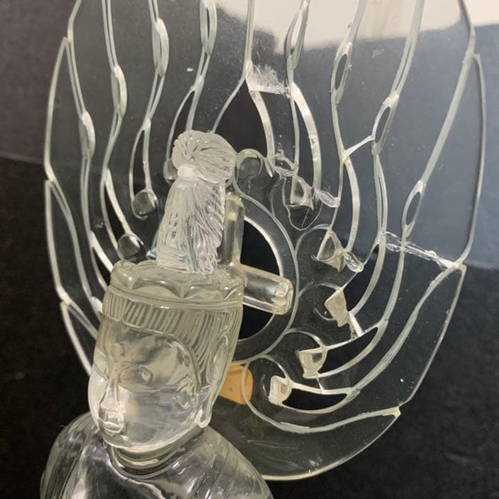 天然水晶 クリスタル 観音菩薩像 龍頭観音 台座付 クオーツ 仏教美術