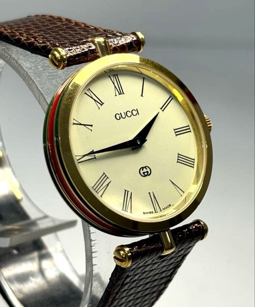 【新品電池】GUCCI グッチ シェリーライン ユニセックス ヴィンテージ腕時計