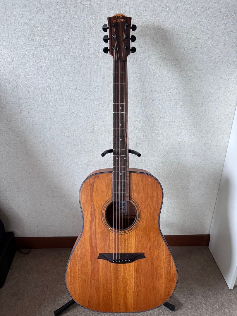 トップ単板 オールマホガニー Bromo BAT1M ドレッドサイズ