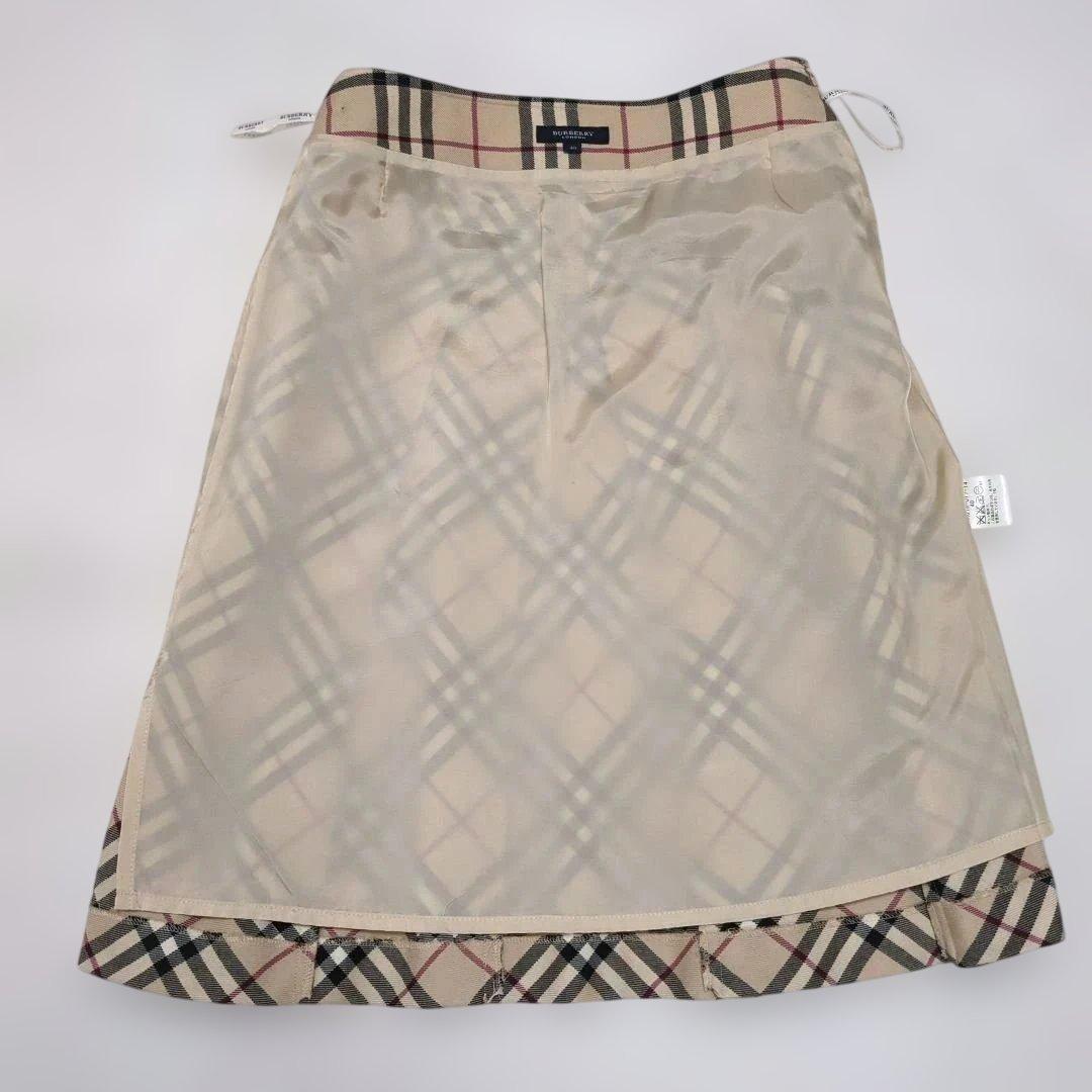 ✨️BURBERRY LONDON✨️ノバチェック40　ウエストボタン　プリーツ