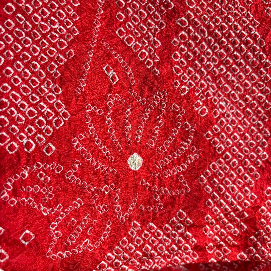 七五三　三歳　正絹総絞り着物 被布、草履セット