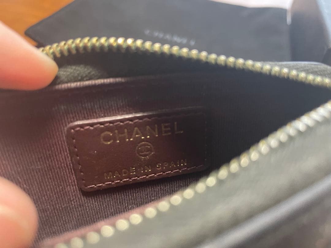 ジャンク シャネル 中古 ケース ミニ財布 キャビア