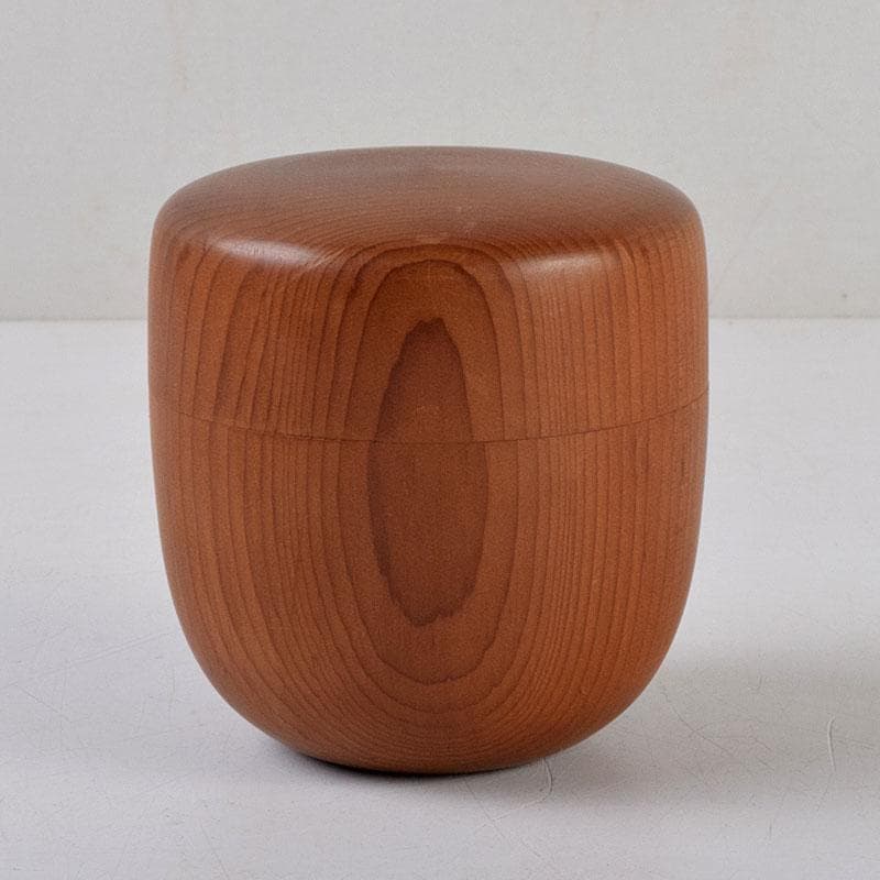 茶道具 飛騨一位一刀彫 十代 飛騨甚五郎 村山群鳳作 棗 共箱 V 8778