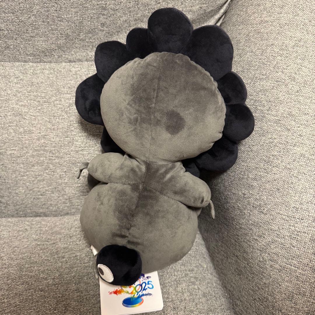 お手玉風 Lサイズ 黒ミャク ぬいぐるみ 黒ミャクミャク 万博 タグ付き