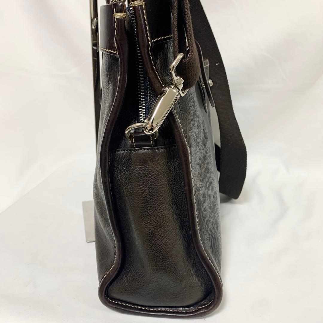 美品✨ ステファノマーノ　オールレザー　ビジネスバッグ　2way　ブラウン
