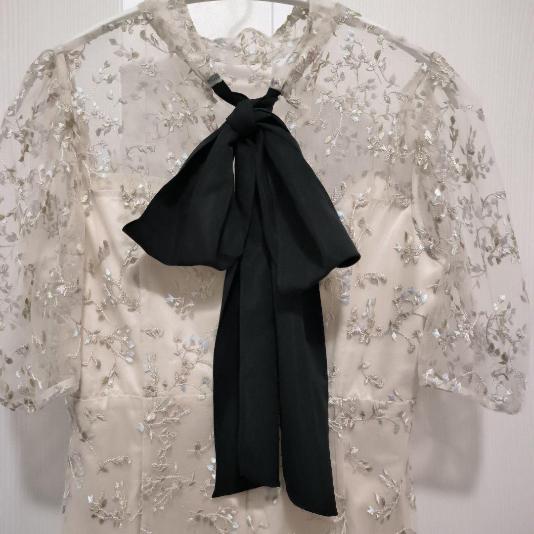 2025年新作 セルフォード 38 バックリボンスモールフラワードレス　308