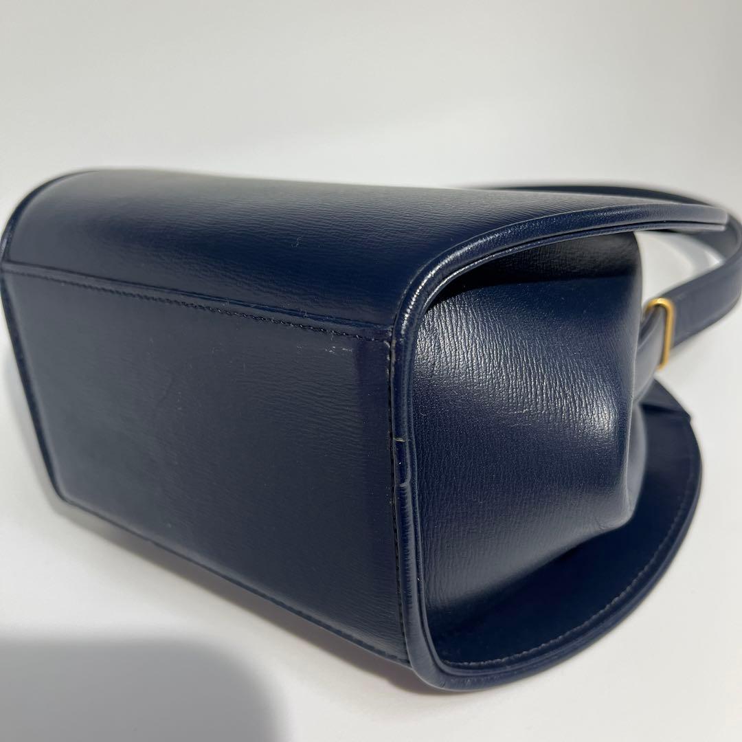 Mila schon ミラショーン 丸型 パーティーバッグ レザー 巾着