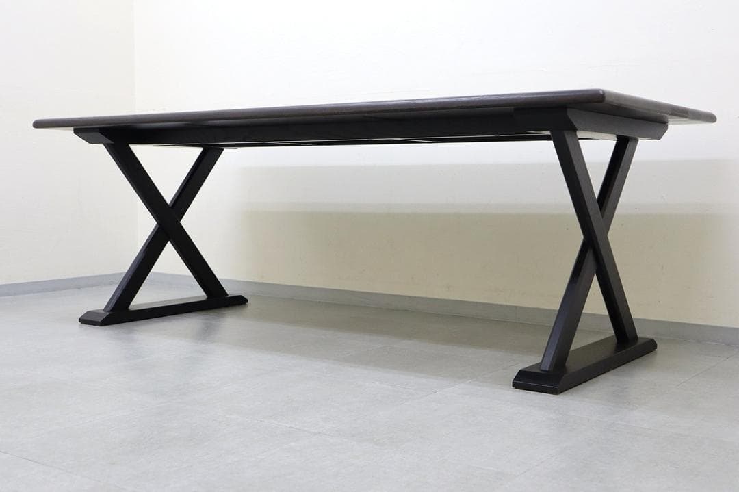 美品 TIME & STYLLE ダイニングテーブル 無垢材 旭川家具 6人用