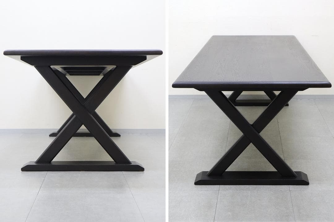 美品 TIME & STYLLE ダイニングテーブル 無垢材 旭川家具 6人用